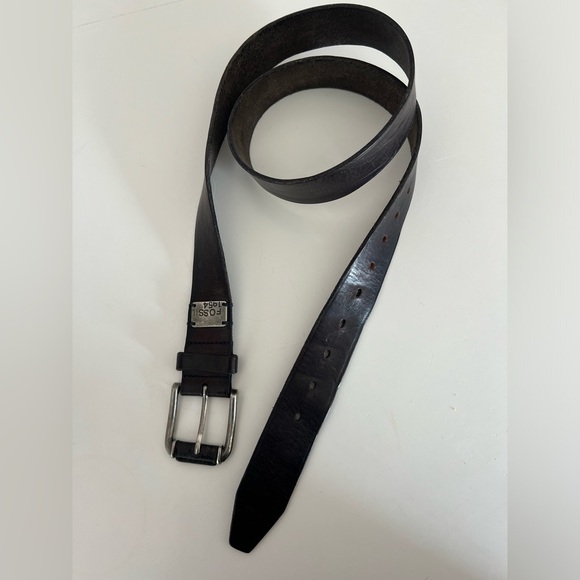 Fossil‎ Brown Leather Belt Men's Size 40 - Picture 8 of 10